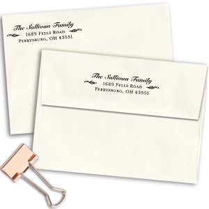 Sullivan Scroll Address Stamp Imprint Example