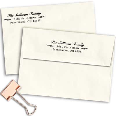 Sullivan Scroll Address Stamp - alternate view