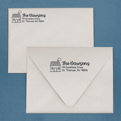Cottage House Address Stamp - alternate view