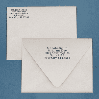 Serif Custom 5 Line Address Stamp - alternate view