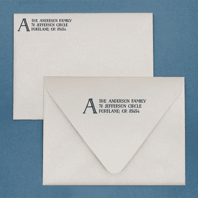 Inline Monogram Address Stamp - alternate view