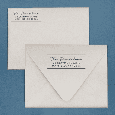 Romantic Modern Address Stamp - alternate view