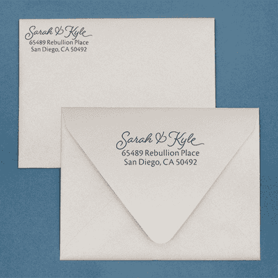 San Diego Script Address Stamp - alternate view