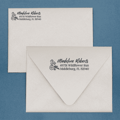 Wildflower Floral Address Stamp - alternate view