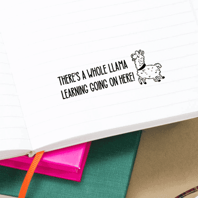 Llama Learning Teacher Stamp - alternate view