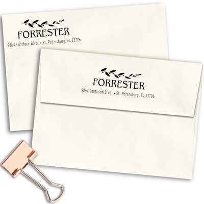 Forrester Leafy Vine Address Stamp - alternate view