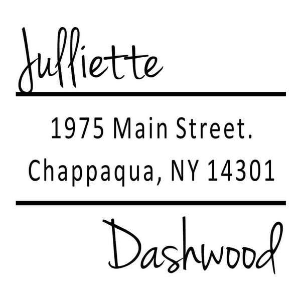 Davenport Offset Address Stamp Impression on White