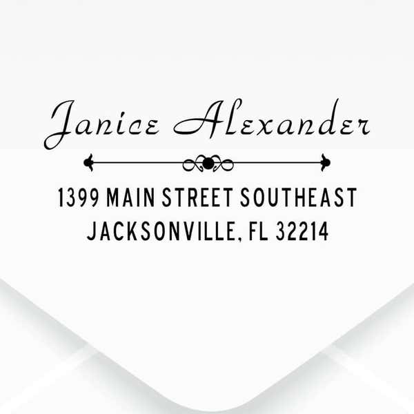 Alexander Vintage Deco Address Stamp