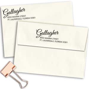 Gallagher Drive-In Trendy Address Stamp Imprint Example