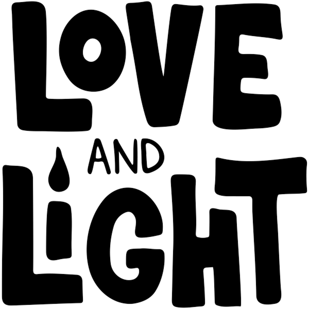 Love and Light Craft Stamp | 2" x 2"
