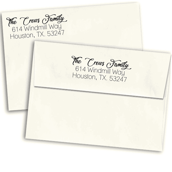 Lovely Script Custom Address Stamp
