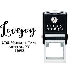 Lovejoy Script Address Stamp Body and Design