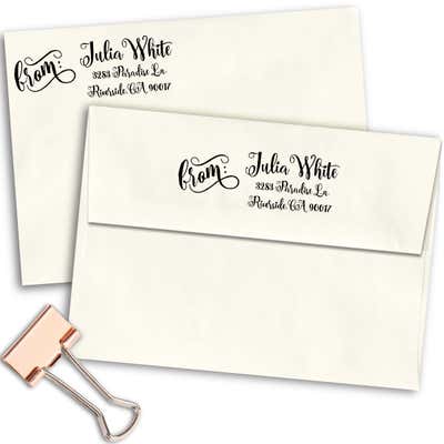 Julia Script Address Stamp - alternate view