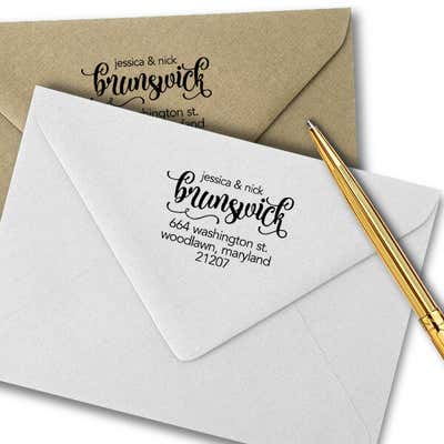 Brunswick Script Address Stamp - alternate view