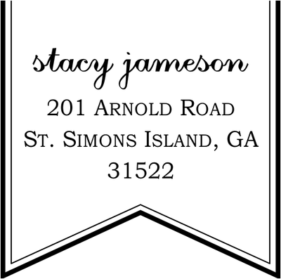 Ribbon Return Address Stamp