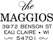 Uptown Script Return Address Stamp