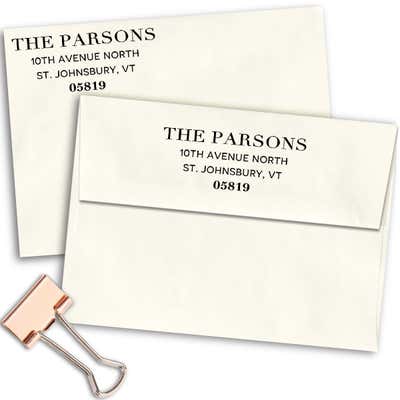 Parsons Classic Return Address Stamp - alternate view