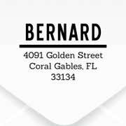 Bernard Bold Address Stamp
