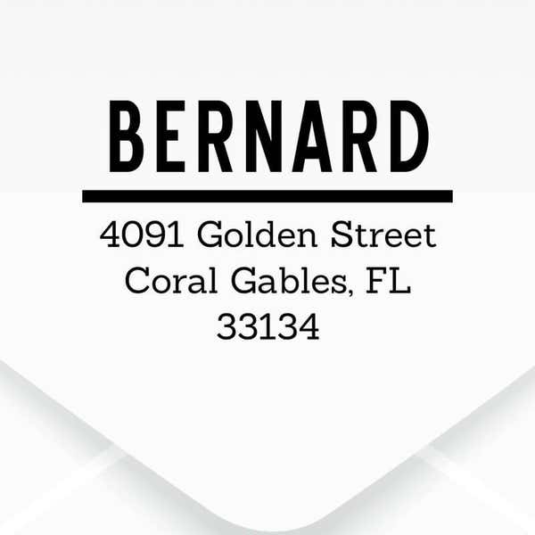 Bernard Bold Address Stamp