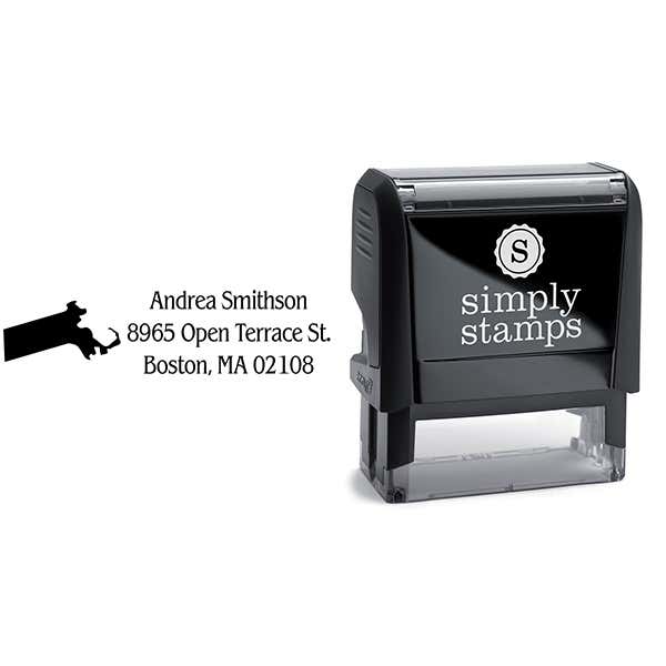 Massachusetts Return Address Stamp Body and Design