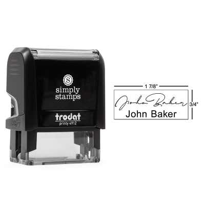 Medium Signature Stamp Bottom Impression