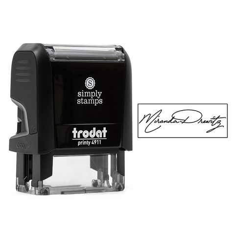 Small Signature Stamp, 1/2" x 1 1/2" Impression Size