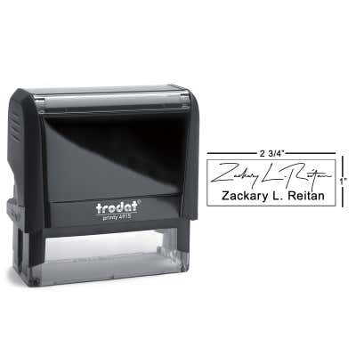 Extra Large Signature Stamp Bottom with Trodat Printy 4914 Self-Inking Stamp Body