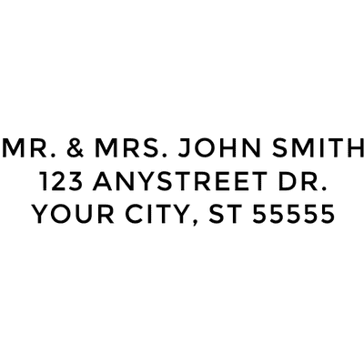 Bold Custom 3 Line Stamp
