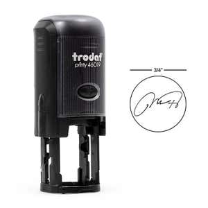 Impression size of the Initial Signature Stamp on the Trodat Printy 46019