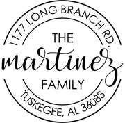 Martinez Round Return Address Stamp