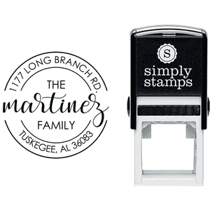 Martinez Round Return Address Stamp