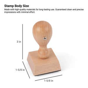 Size of the Wood Handle stamp body 