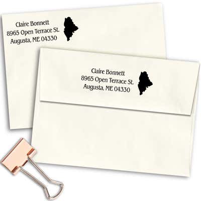 Maine Return Address Stamp - alternate view