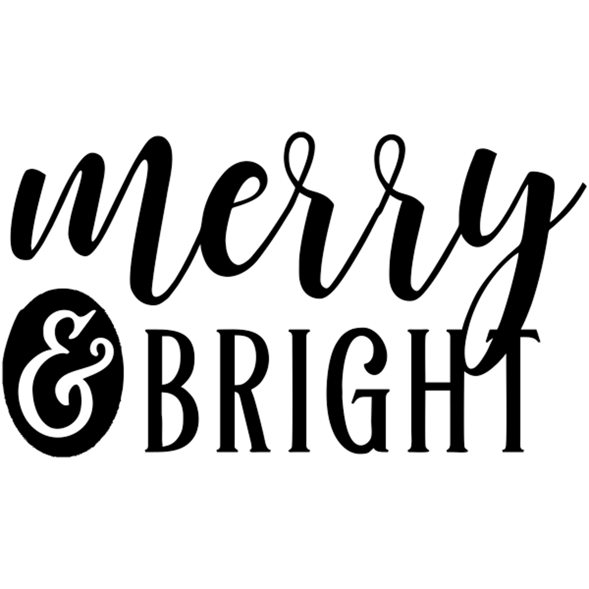 Merry And Bright Craft Stamp | 2" x 2"