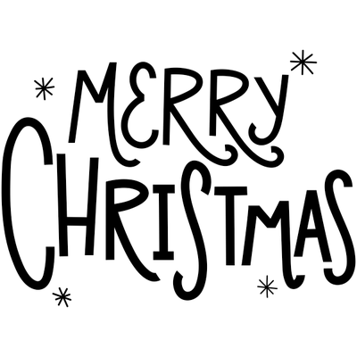 Merry Christmas Twinkle Craft Stamp | 2" x 2"