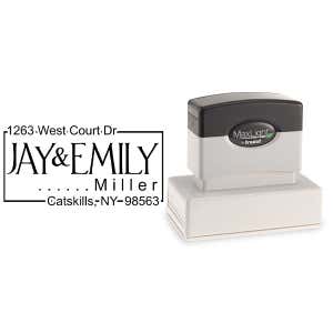 Custom pre-inked address stamp Miller Rectangle Large Font