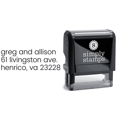 Minimalist Left Custom Address Stamp - alternate view