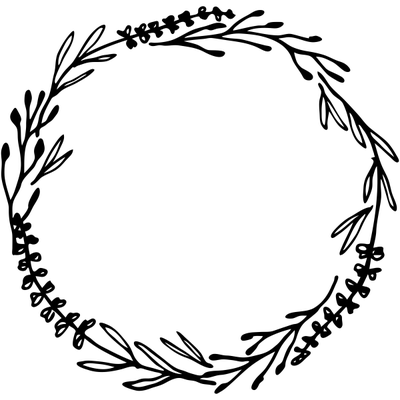 Mixed Florals Wreath Stamp