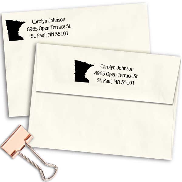 Minnesota Return Address Stamp Imprint Example