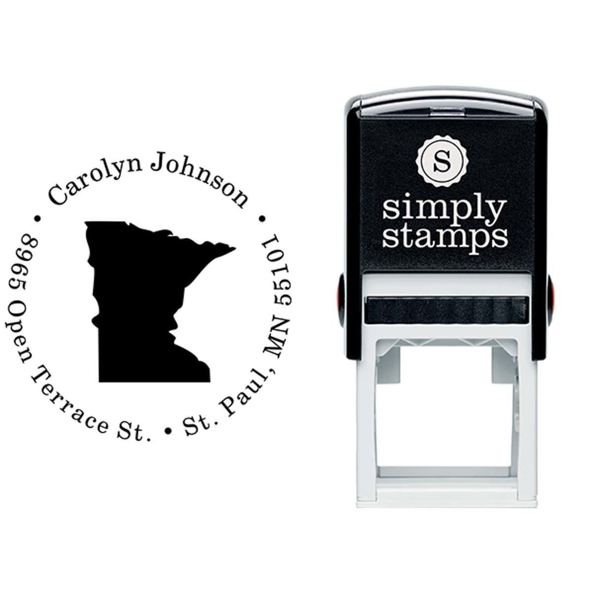 Minnesota Round Address Stamp Body and Design