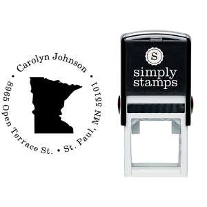 Minnesota Round Address Stamp Body and Design