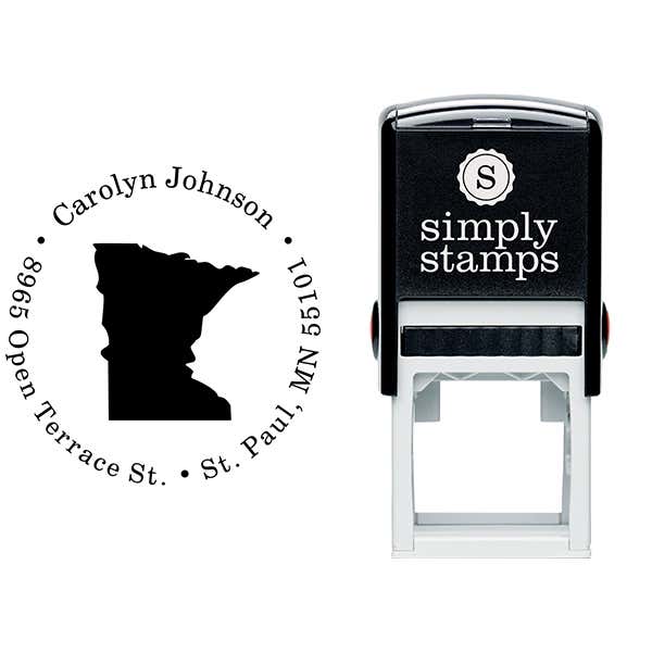 Minnesota Round Address Stamp Body and Design
