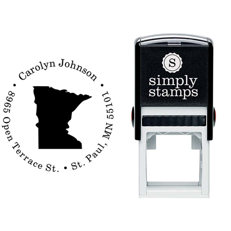 Minnesota Round Address Stamp Body and Design