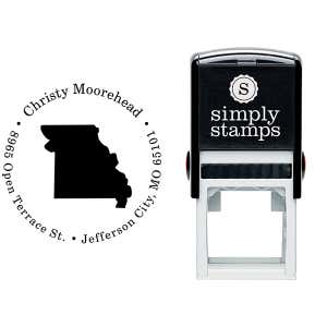Missouri Round Address Stamp Body and Design