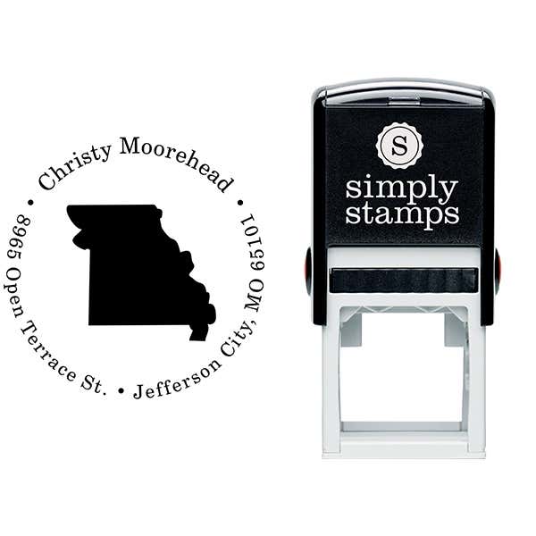 Missouri Round Address Stamp Body and Design