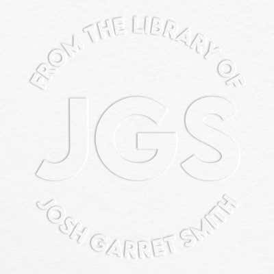 Impression of the Modern Initial Round Custom Book Embosser Imprint