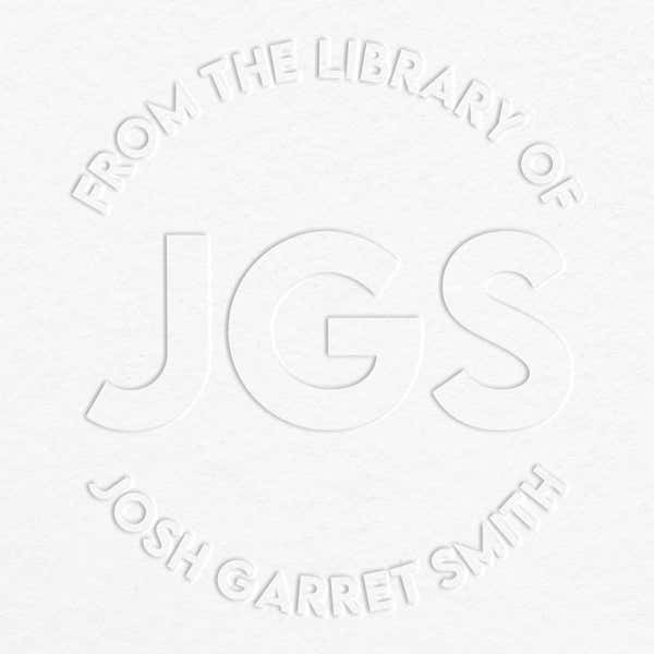 Impression of the Modern Initial Round Custom Book Embosser Imprint