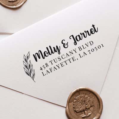 Rustic Script Address Stamp