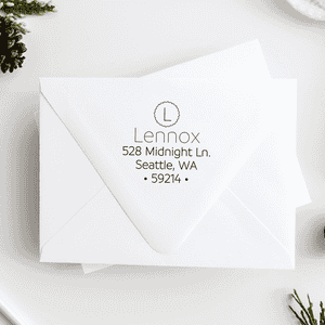 Monogram Custom Address Stamp