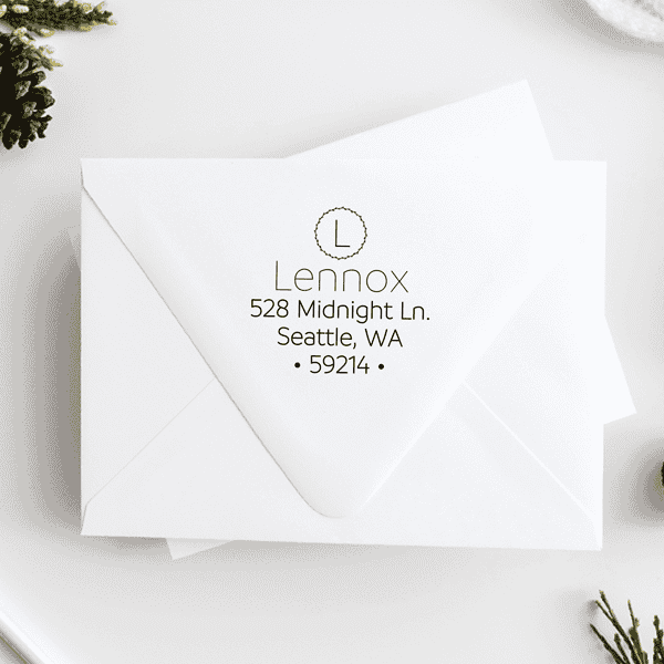 Monogram Custom Address Stamp